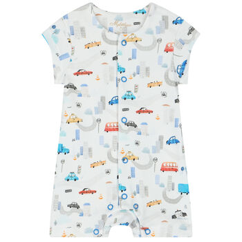 Baby Boys White City Romper